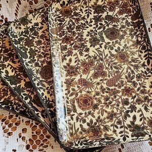 Vintage Japan Paper Mache' Sushi Trays Set Of 4 Delicate Florals